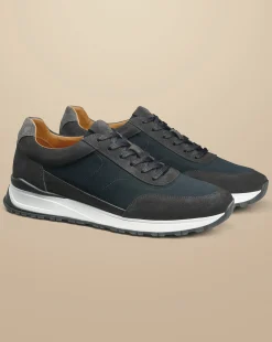 Best Sale Charles Tyrwhitt Suede Textile Sneakers - Grey