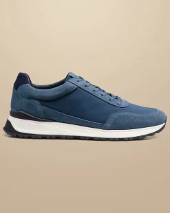 Cheap Charles Tyrwhitt Suede Textile Sneakers - Ocean Blue
