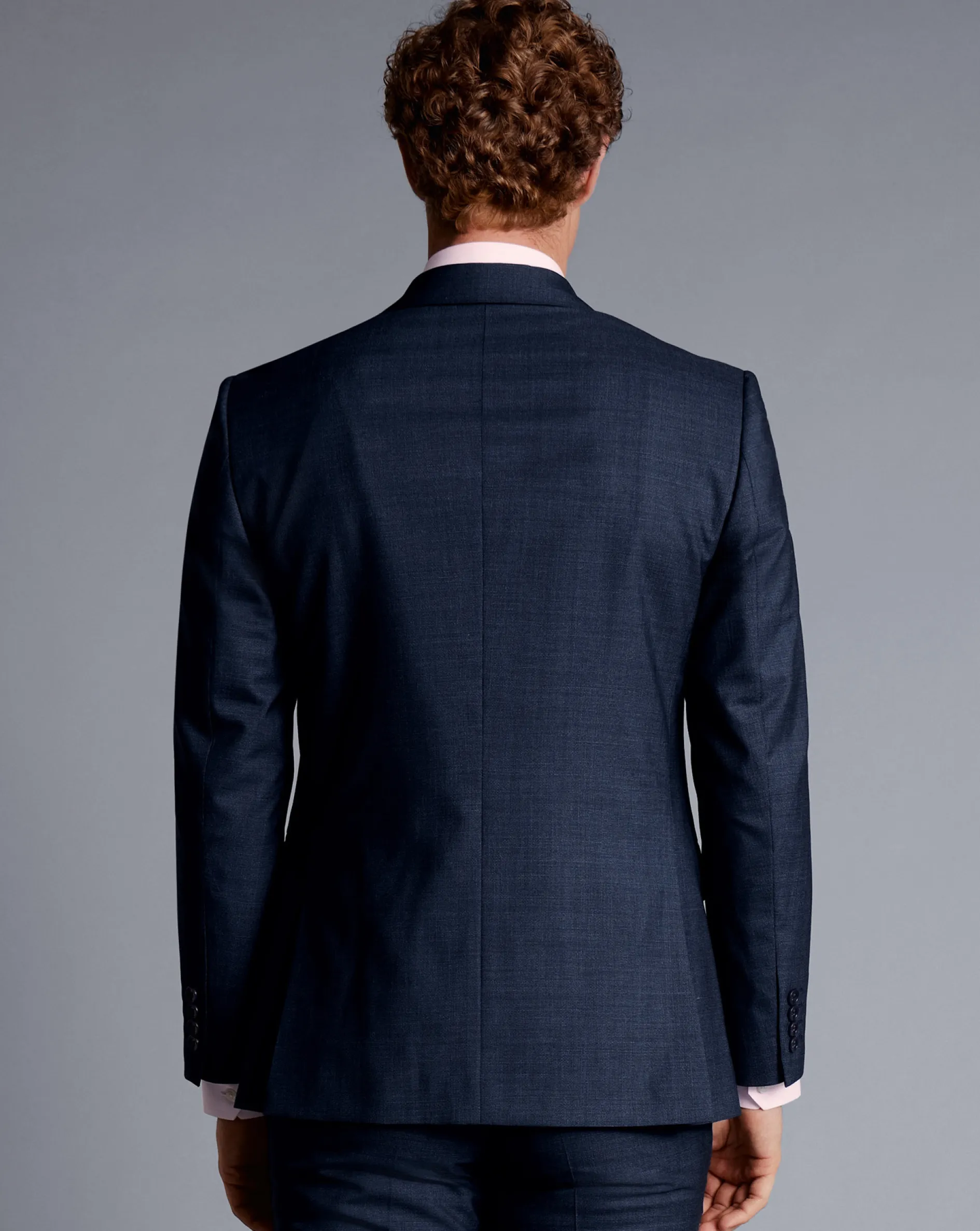 Outlet Charles Tyrwhitt Texture Suit Jacket - Denim Blue