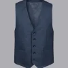 Sale Charles Tyrwhitt Texture Suit Vest - Denim Blue
