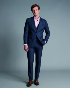 Sale Charles Tyrwhitt Texture Suit Vest - Denim Blue