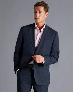 Flash Sale Charles Tyrwhitt Textured Business Suit Jacket - Denim Blue