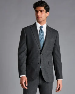 Best Charles Tyrwhitt Textured Business Suit Jacket - Dark Grey