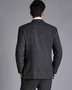 Best Charles Tyrwhitt Textured Business Suit Jacket - Dark Grey