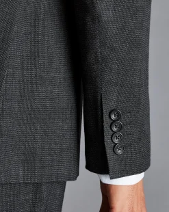 Best Charles Tyrwhitt Textured Business Suit Jacket - Dark Grey