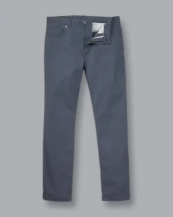 Cheap Charles Tyrwhitt Textured Washed 5-Pocket Pants - Denim Blue