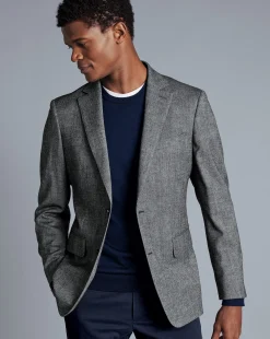 Store Charles Tyrwhitt Textured Wool Jacket - Grey