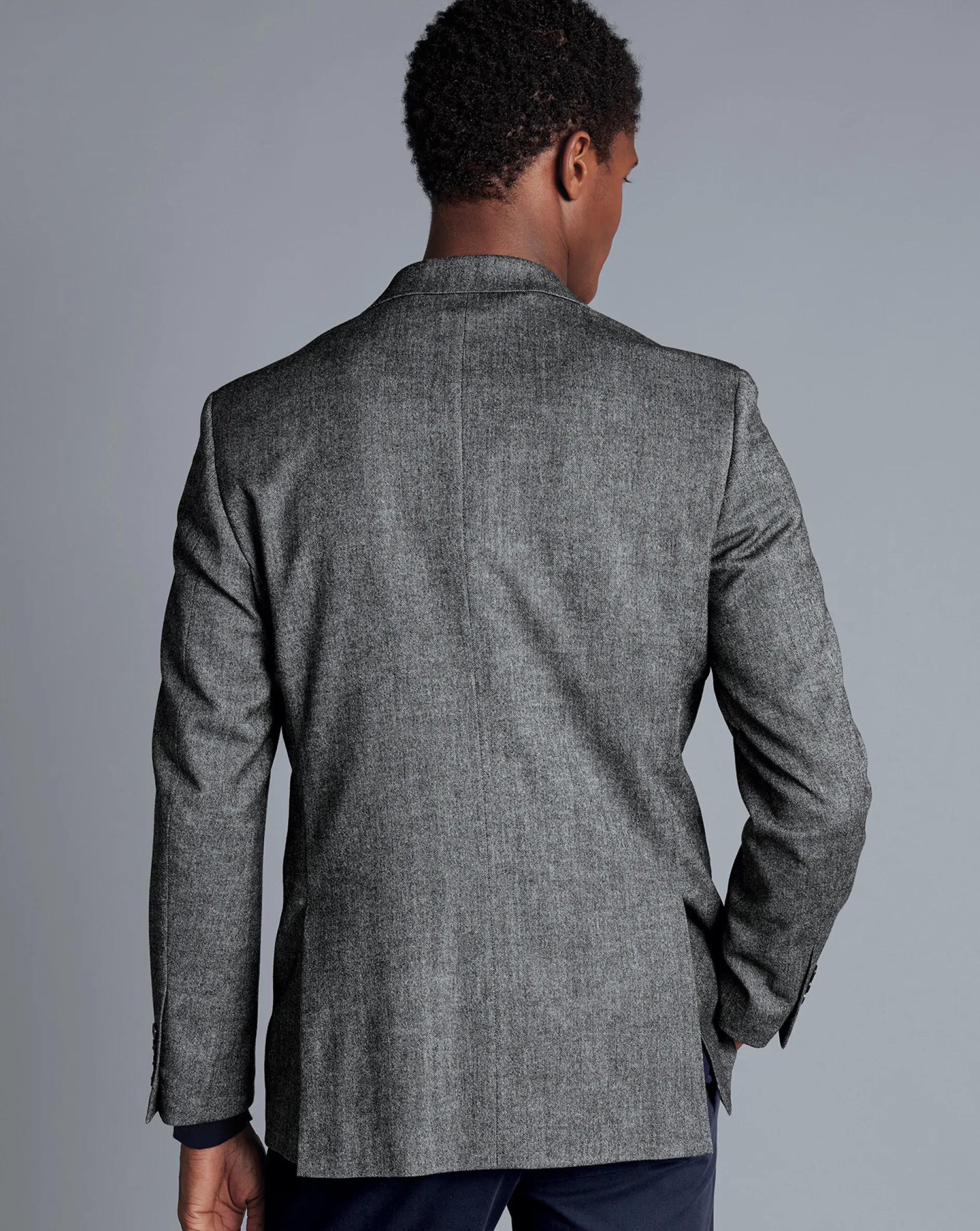 Store Charles Tyrwhitt Textured Wool Jacket - Grey