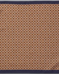 Store Charles Tyrwhitt Tile Print Silk Pocket Square - Camel