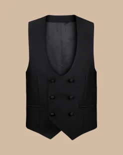 Cheap Charles Tyrwhitt Tuxedo Double Breasted Vest - Black