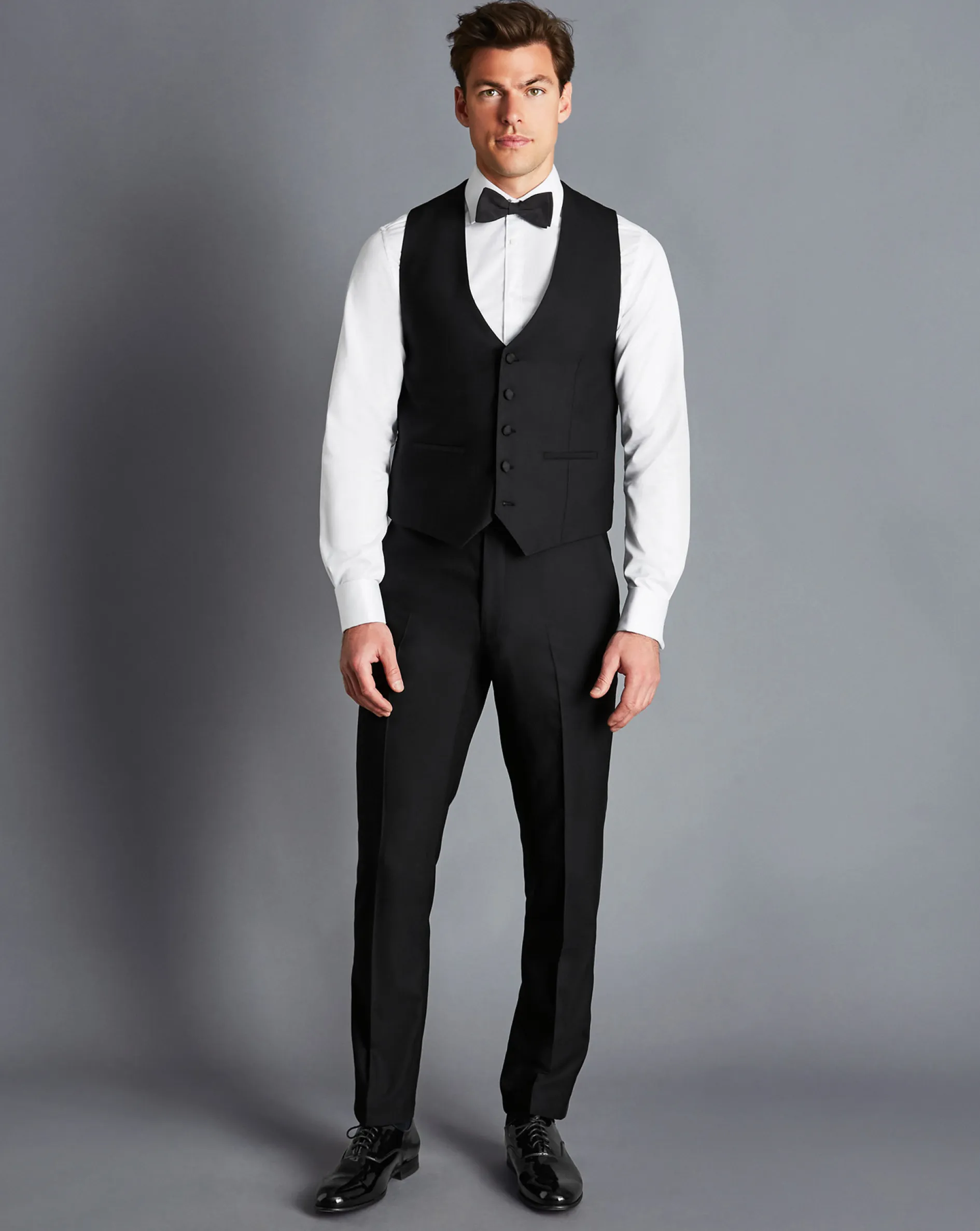 Online Charles Tyrwhitt Tuxedo Pants - Black