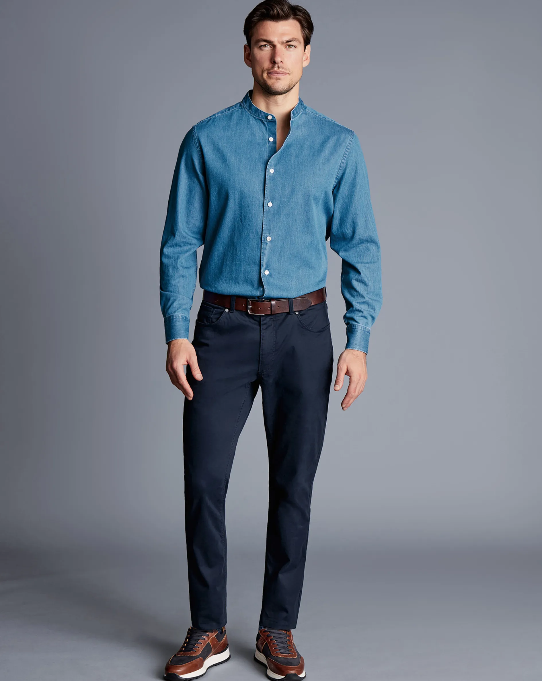 Flash Sale Charles Tyrwhitt Twill 5 Pocket Jeans - Dark Navy