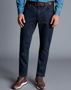 Flash Sale Charles Tyrwhitt Twill 5 Pocket Jeans - Dark Navy