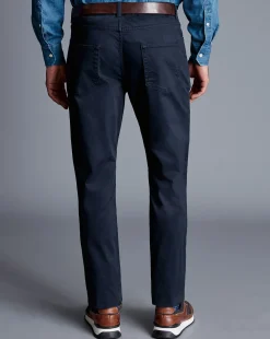 Flash Sale Charles Tyrwhitt Twill 5 Pocket Jeans - Dark Navy
