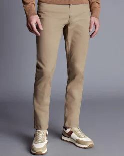 Flash Sale Charles Tyrwhitt Twill 5 Pocket Jeans - Oatmeal