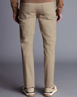 Flash Sale Charles Tyrwhitt Twill 5 Pocket Jeans - Oatmeal