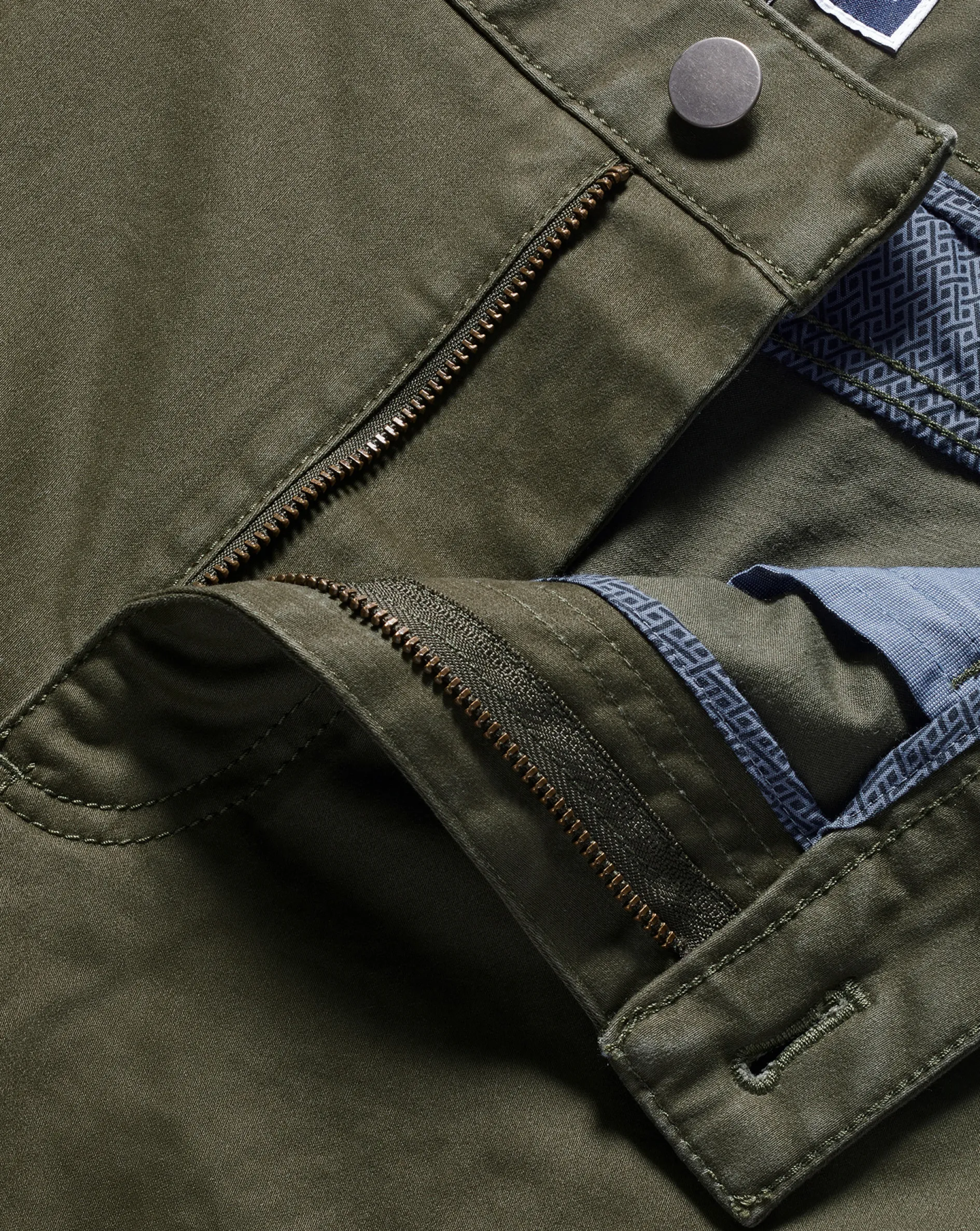 Discount Charles Tyrwhitt Twill 5 Pocket Jeans - Green Olive