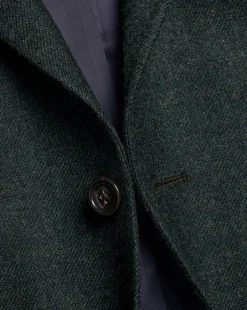 Cheap Charles Tyrwhitt Twill Wool Jacket - Forest Green