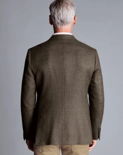 Hot Charles Tyrwhitt Twill Wool Jacket - Mocha