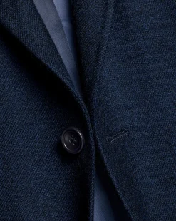 Cheap Charles Tyrwhitt Twill Wool Jacket - Navy