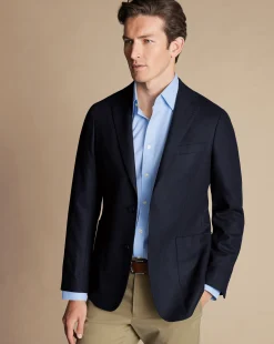 Clearance Charles Tyrwhitt Twill Wool Jacket - Navy