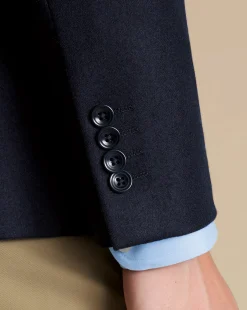 Clearance Charles Tyrwhitt Twill Wool Jacket - Navy