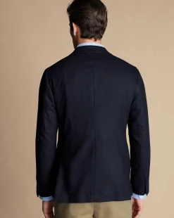 Clearance Charles Tyrwhitt Twill Wool Jacket - Navy