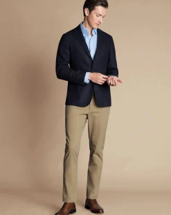 Clearance Charles Tyrwhitt Twill Wool Jacket - Navy