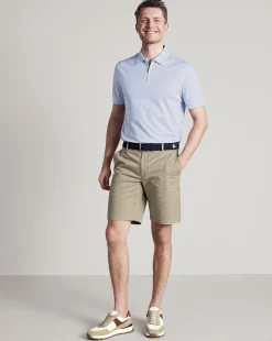 Cheap Charles Tyrwhitt Tyrwhitt Cool Quarter Zip Polo - Light Blue