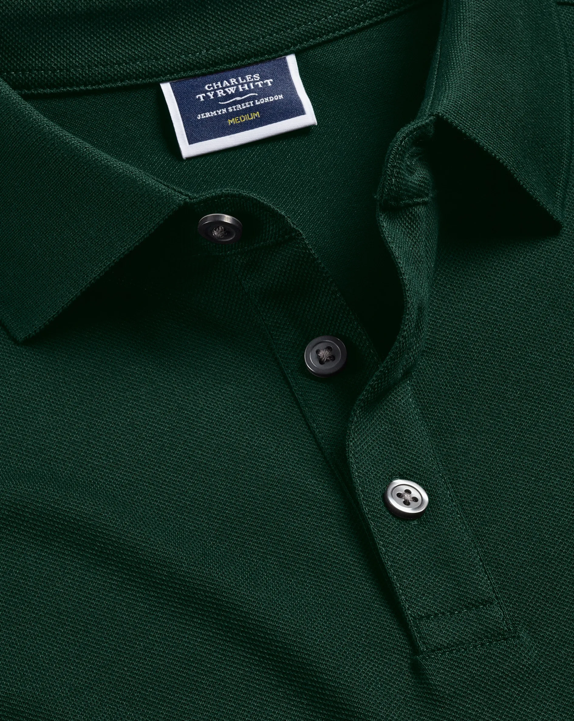 Cheap Charles Tyrwhitt Tyrwhitt Pique Polo - Dark Green