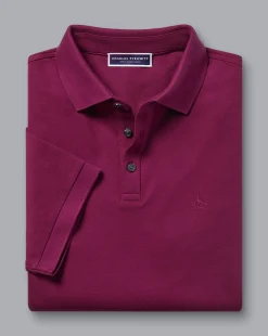 Sale Charles Tyrwhitt Tyrwhitt Pique Polo - Dark Pink