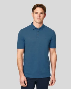 Clearance Charles Tyrwhitt Tyrwhitt Pique Polo - Marl Indigo