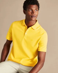 Discount Charles Tyrwhitt Tyrwhitt Pique Polo - Lemon Lemon Yellow