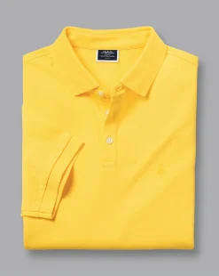 Discount Charles Tyrwhitt Tyrwhitt Pique Polo - Lemon Lemon Yellow