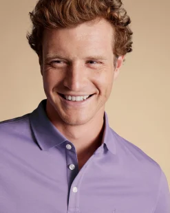 Online Charles Tyrwhitt Tyrwhitt Pique Polo - Purple Lilac