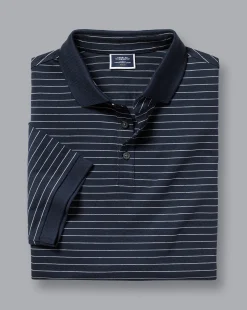 New Charles Tyrwhitt Tyrwhitt Pique Polo - Navy & White Navy and White