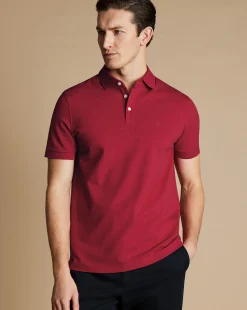 Discount Charles Tyrwhitt Tyrwhitt Pique Polo - Red