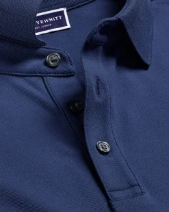 Shop Charles Tyrwhitt Tyrwhitt Pique Polo - Blue Royal