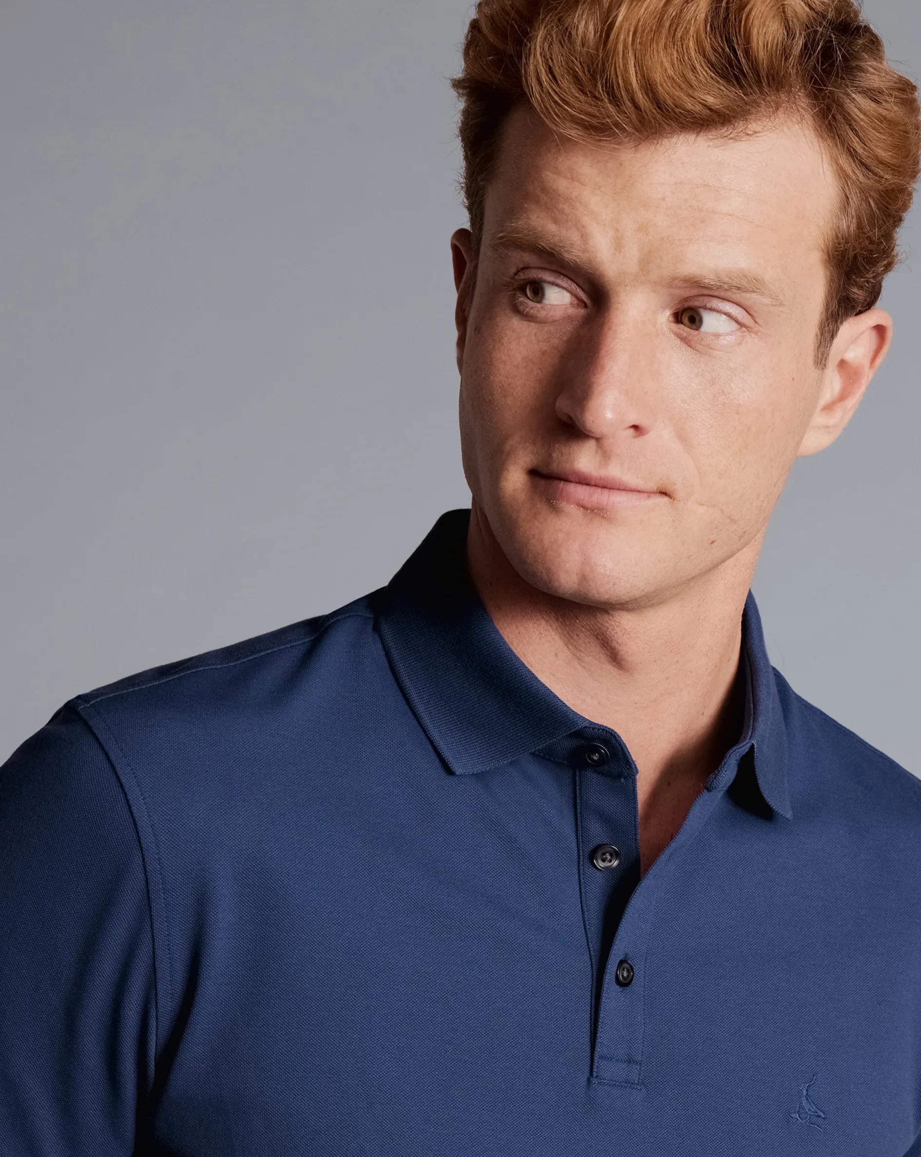 Shop Charles Tyrwhitt Tyrwhitt Pique Polo - Blue Royal