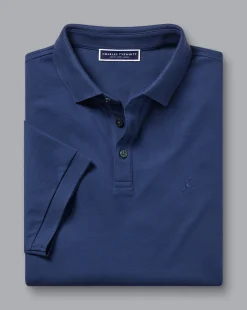 Shop Charles Tyrwhitt Tyrwhitt Pique Polo - Blue Royal