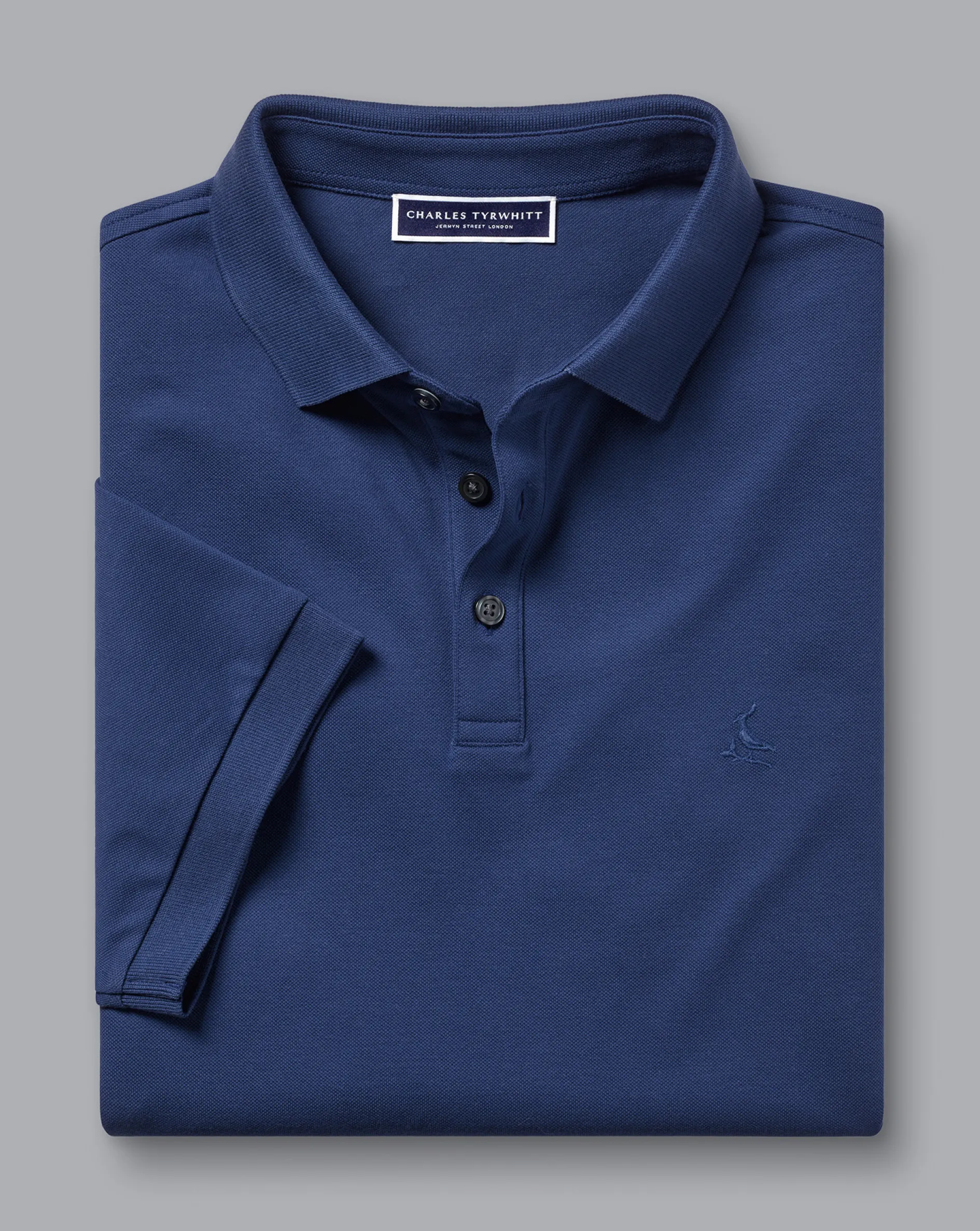 Shop Charles Tyrwhitt Tyrwhitt Pique Polo - Blue Royal