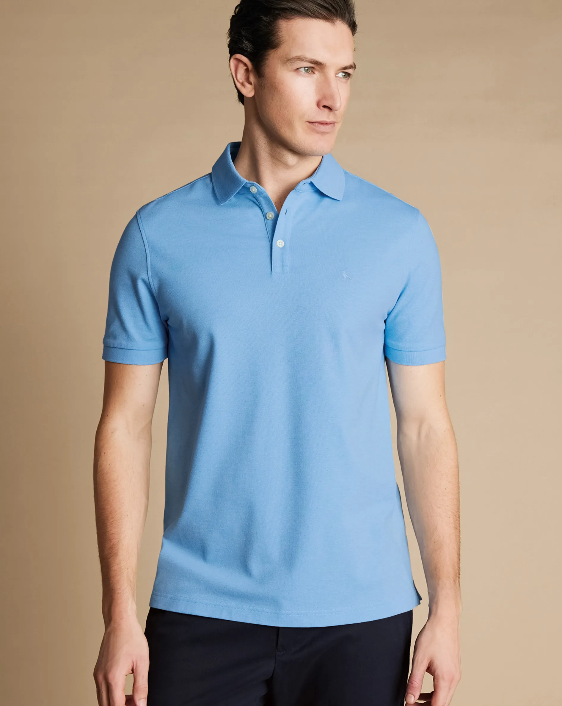 Best Sale Charles Tyrwhitt Tyrwhitt Pique Polo - Sky Blue Sky and Blue