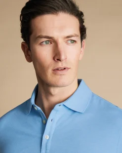 Best Sale Charles Tyrwhitt Tyrwhitt Pique Polo - Sky Blue Sky and Blue