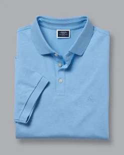 Best Sale Charles Tyrwhitt Tyrwhitt Pique Polo - Sky Blue Sky and Blue