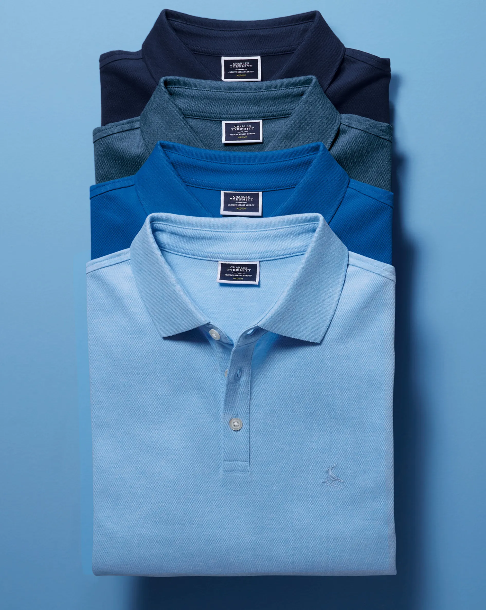 Best Sale Charles Tyrwhitt Tyrwhitt Pique Polo - Sky Blue Sky and Blue