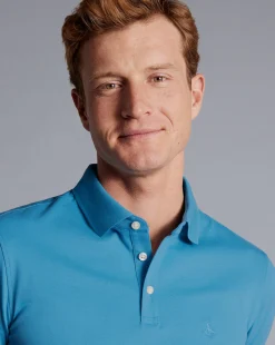 Flash Sale Charles Tyrwhitt Tyrwhitt Pique Polo - Turquoise