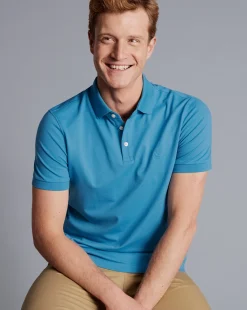 Flash Sale Charles Tyrwhitt Tyrwhitt Pique Polo - Turquoise