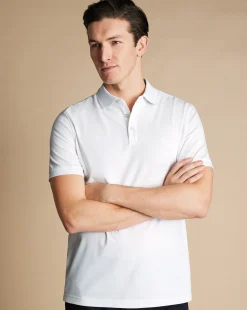 Clearance Charles Tyrwhitt Tyrwhitt Pique Polo - White
