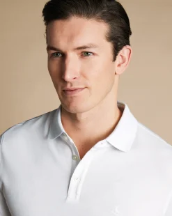 Clearance Charles Tyrwhitt Tyrwhitt Pique Polo - White