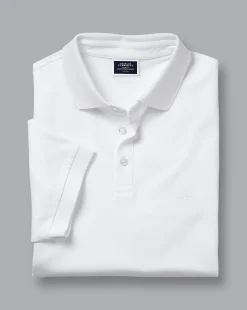 Clearance Charles Tyrwhitt Tyrwhitt Pique Polo - White